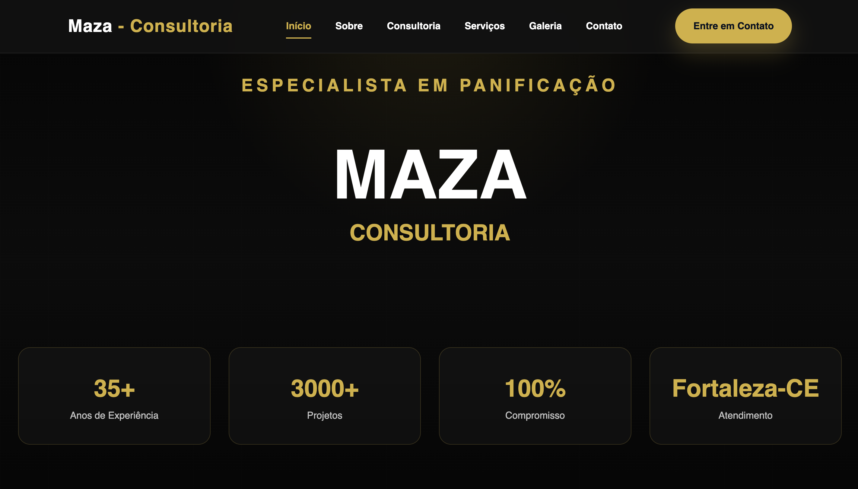 Landing Page Maza Consultoria desenvolvida com HTML, CSS e JavaScript